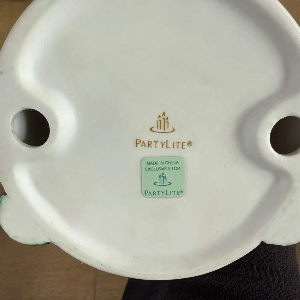 Vintage PartyLite Holiday Cheer Santa Claus Pilar Candle Holder, Item No P9631